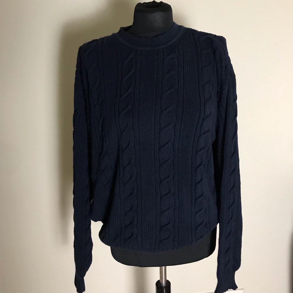 Dockers Navy Cable Knit Sweater